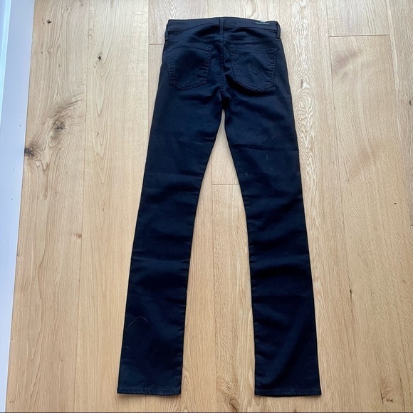 NWOT Citizens of humanity all black slim straight leg denim - 27 - Picture 10 of 16